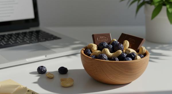 kuru yaban mersini, kaju ve bitter çikolata ile ofiste detoks